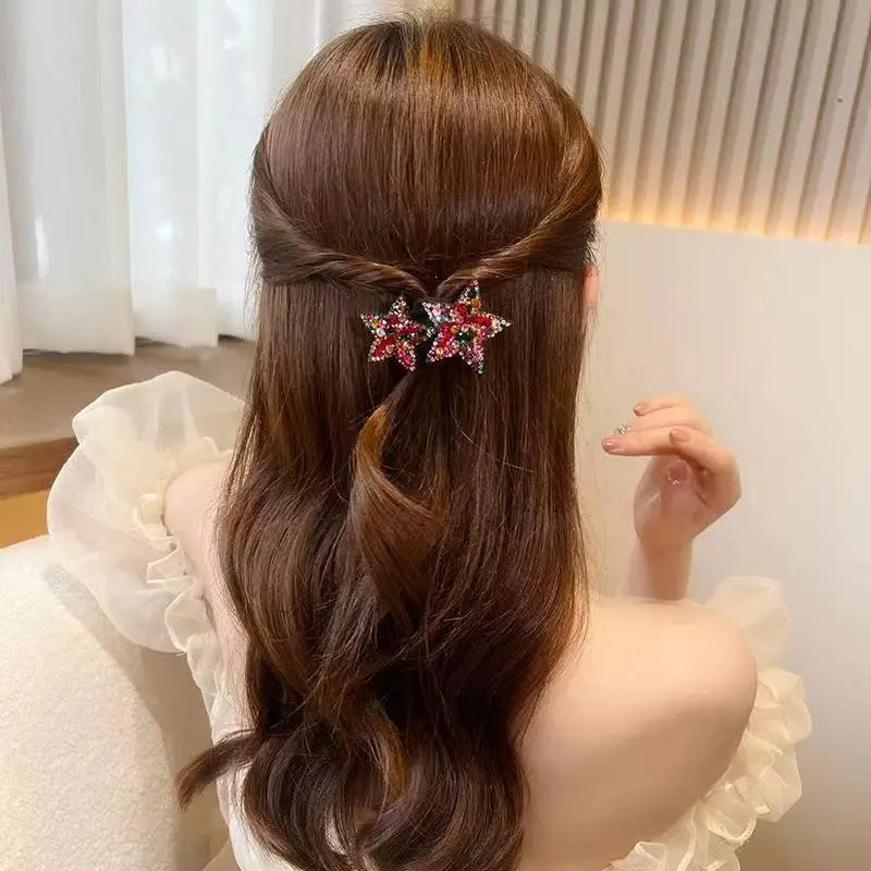 Girls Princess Pentagram Hair Clips Headwear