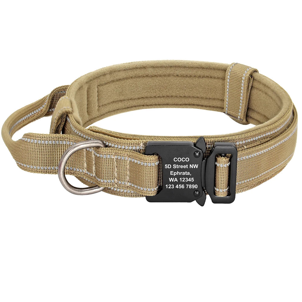 Personalized Adjustable Tactical Military Dog Collar