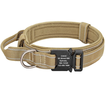 Personalized Adjustable Tactical Military Dog Collar