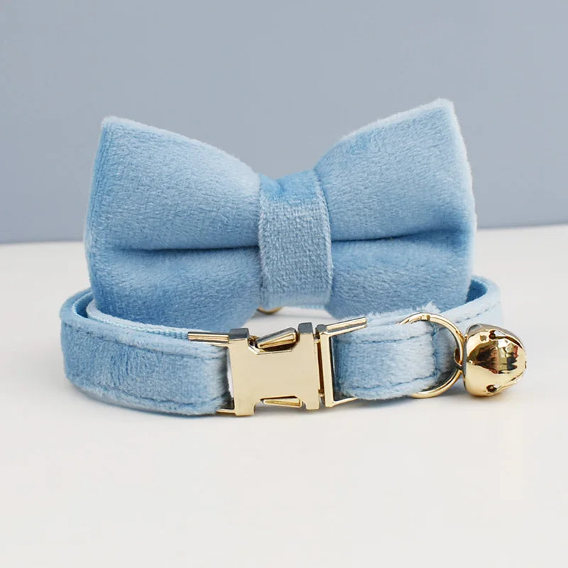 Personalized Engraving IDTag Bow Tie Cat Collar