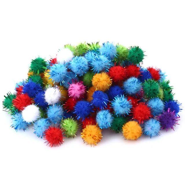 Pet Colorful Handmade SoftFluffy Pom Poms Toy