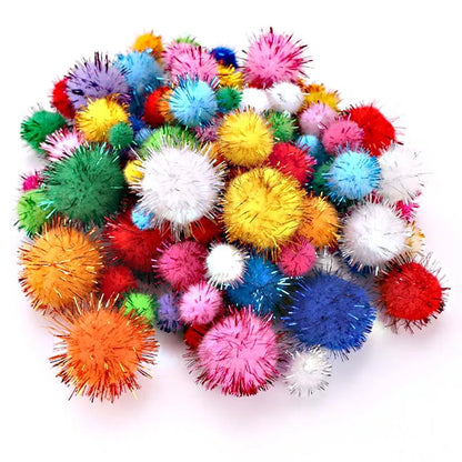 Pet Colorful Handmade Soft Fluffy Pom Poms Toys