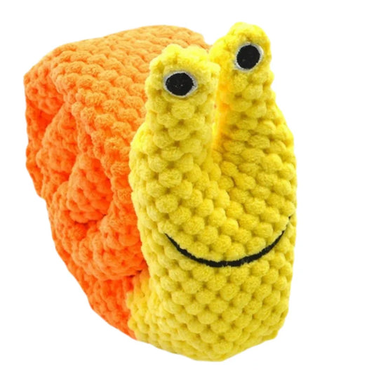 Pet Interactive Puzzle Feeder Sniffing Snail Plush Toy