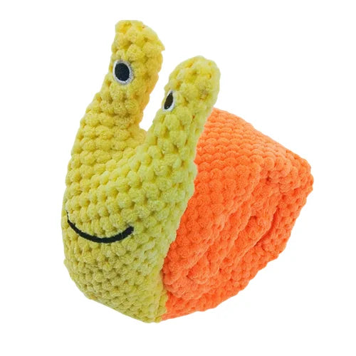 Pet Interactive Puzzle Feeder Sniffing Snail Plush Toy