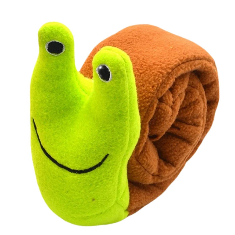 Pet Interactive Puzzle Feeder Sniffing Snail Plush Toy