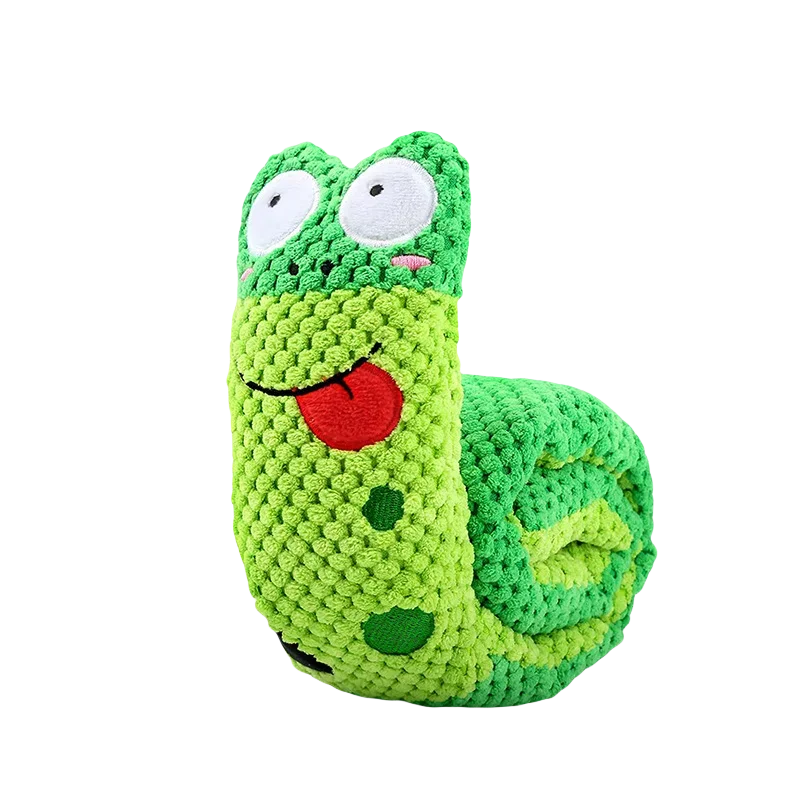 Pet Interactive Puzzle Feeder Sniffing Snail Plush Toy