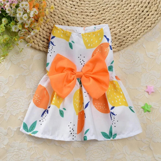Pet Printed Bow Skirts - Designer Dog Apparel