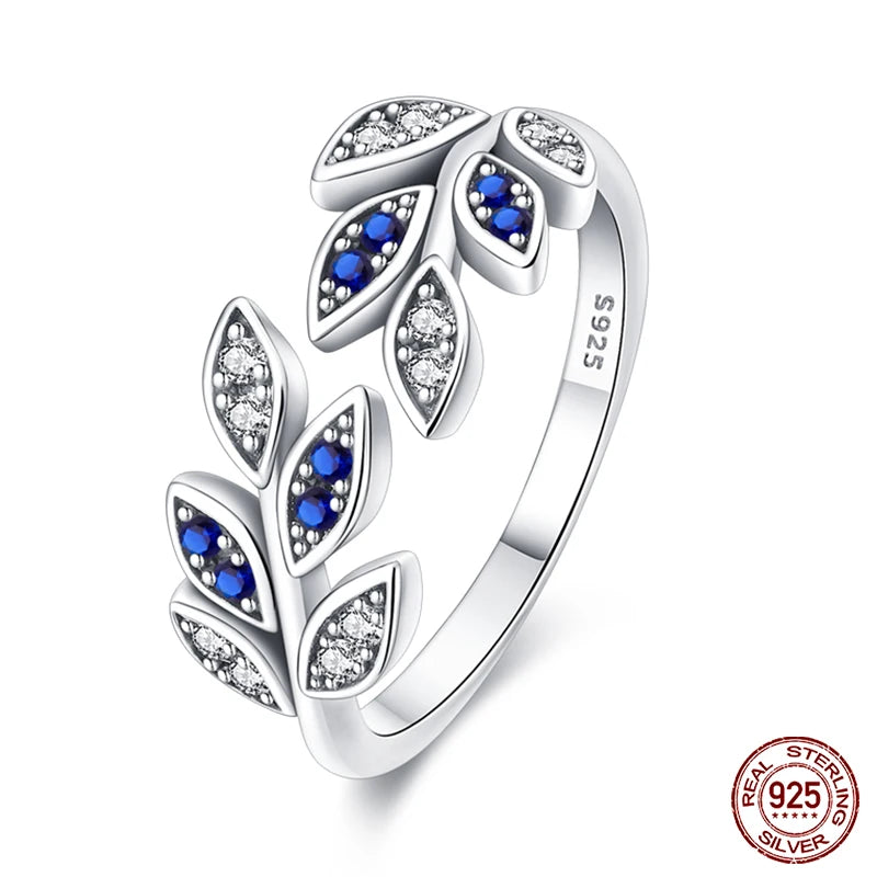 Pink Heart Crown Star Zircon 925 Silver Rings