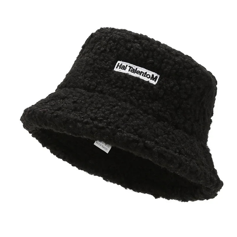 Faux Fur Plush Fisherman Bucket Hat
