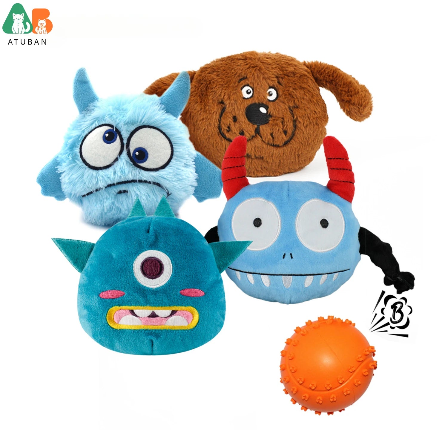 Plush Squeaky Dog Chew ball Toys