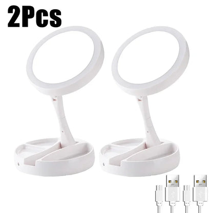 Portable 10X Magnification Double Sided Makeup Mirror