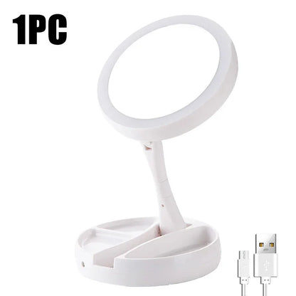 Portable 10X Magnification Double Sided Makeup Mirror