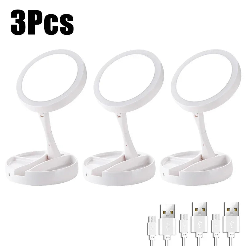 Portable 10X Magnification Double Sided Makeup Mirror