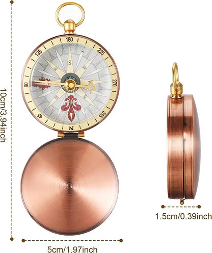 Portable Military Compass - Folding Army Green for Outdoor Navigation