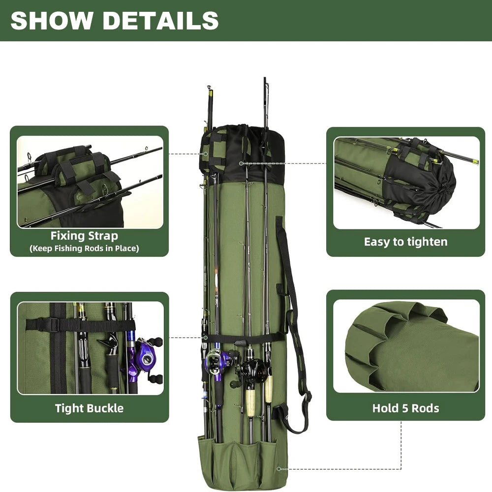 Portable Outdoor Shoulder Fishing Rod Bag