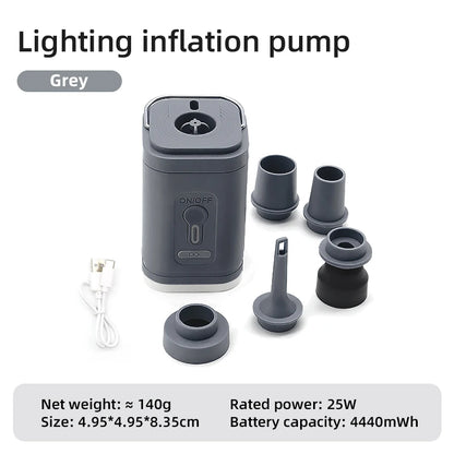 Portable Wireless Electric Air Pump - Inflator/Deflator for Cushions, Beds, Boats
