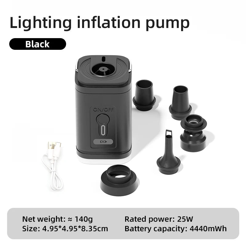 Portable Wireless Electric Air Pump - Inflator/Deflator for Cushions, Beds, Boats

