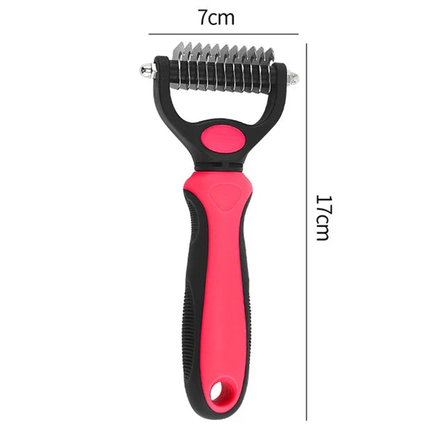 Professional Fur Knot Cutter Double Sided Dog Undercoat Brush