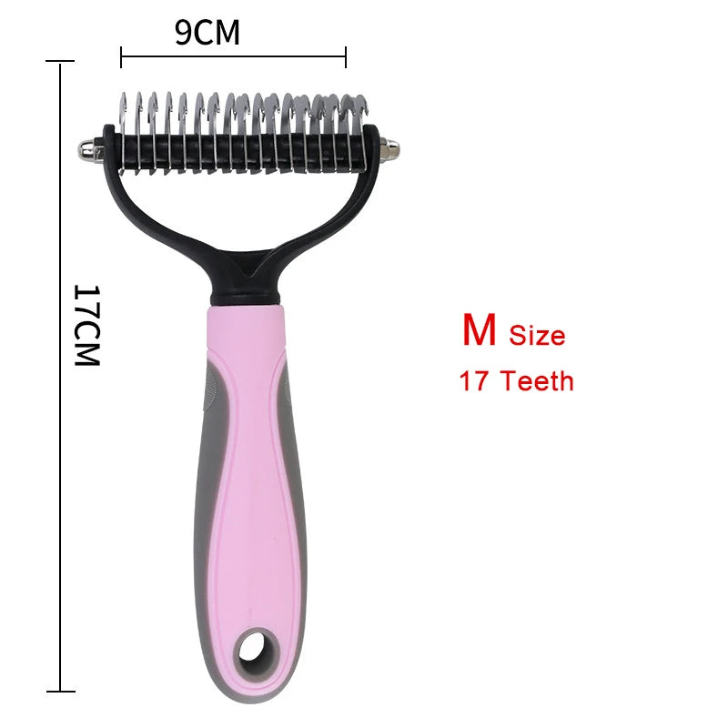 Professional Fur Knot Cutter Double Sided Dog Undercoat Brush