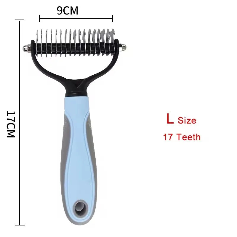 Professional Fur Knot Cutter Double Sided Dog Undercoat Brush