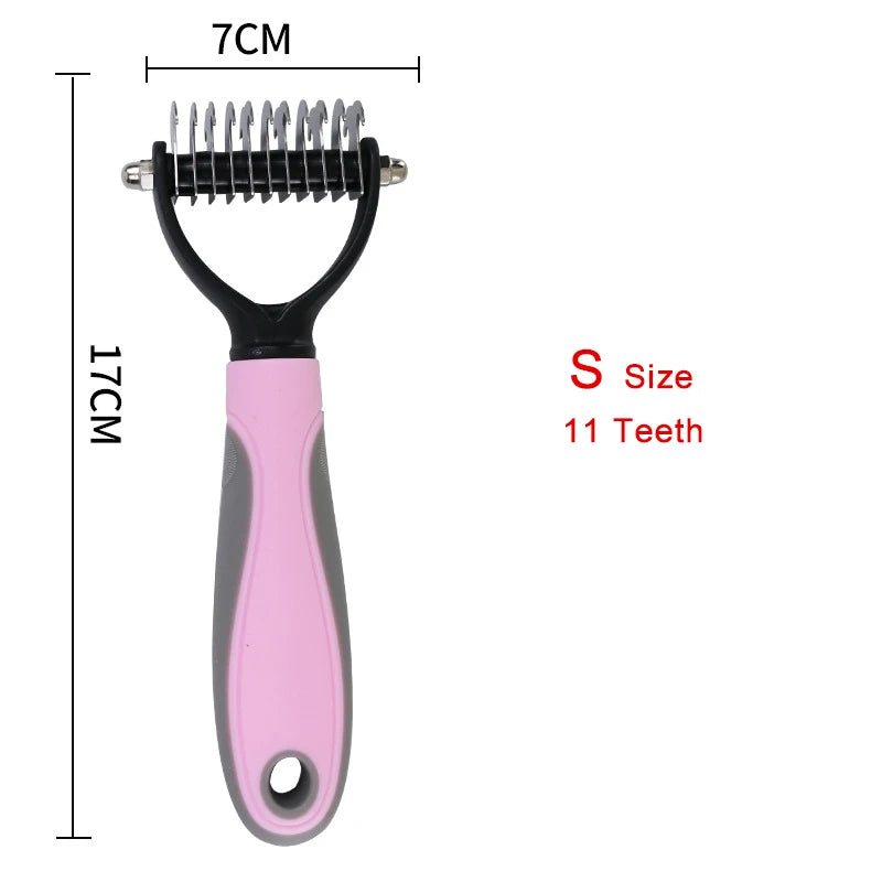 Professional Fur Knot Cutter Double Sided Dog Undercoat Brush