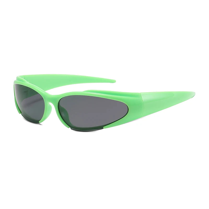 Protective Colorful Cycling Y2K Silver Sunglasses