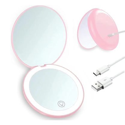 Rechargeable 10X Magnifying Portable Makeup Vanity Mirror