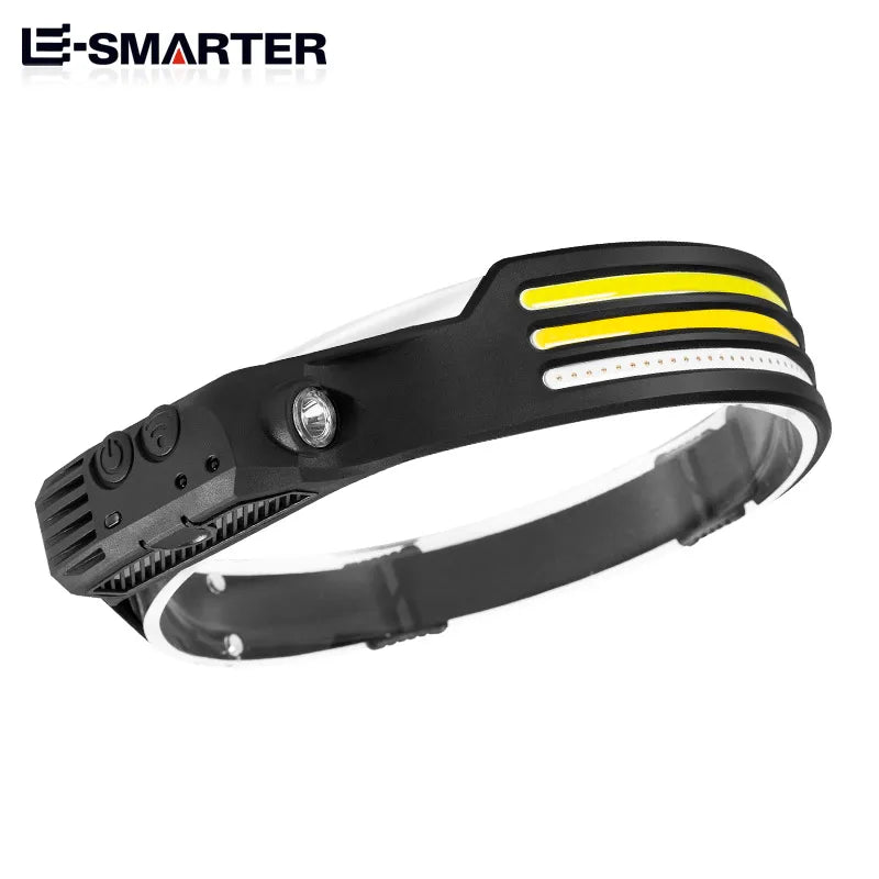 USB Rechargeable Sensor Headlamp with 5 Lighting Modes
