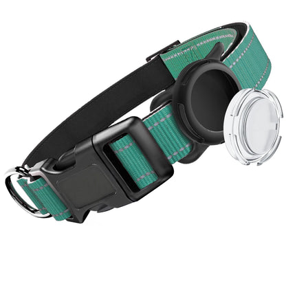 Reflective SoftPadded Safety AirTag Waterproof Dogs Collar