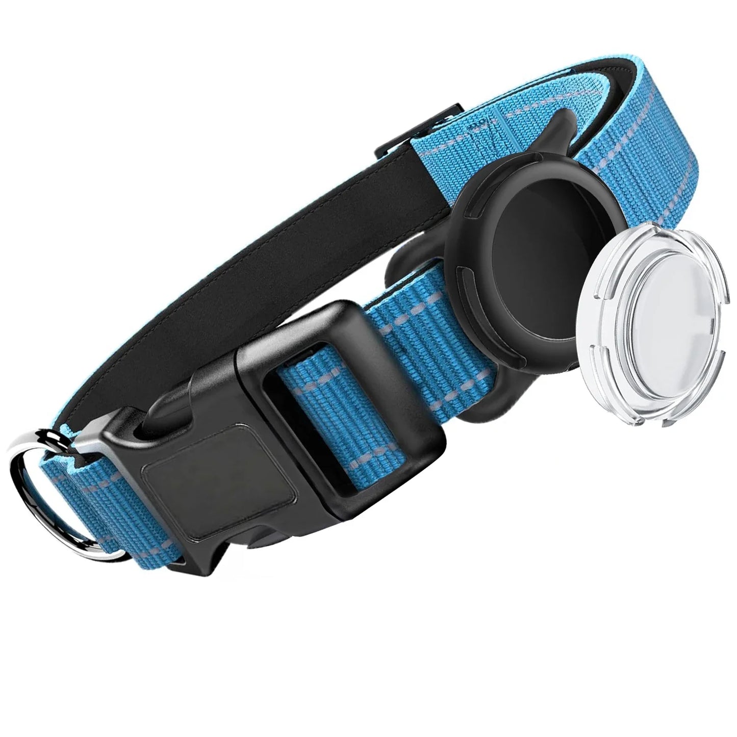 Reflective Soft Padded Safety AirTag Waterproof Dogs Collar