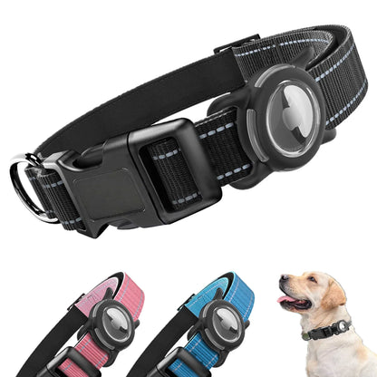 Reflective Soft Padded Safety Air Tag Waterproof Dog Collar