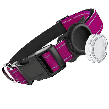 Reflective Soft Padded Safety Air Tag Waterproof Dog Collar