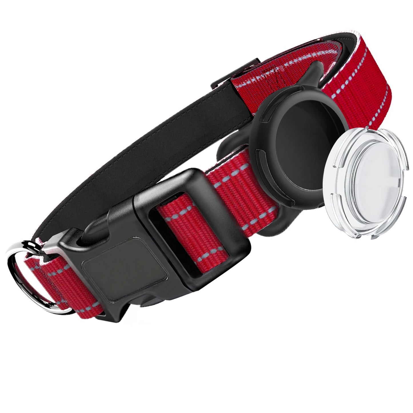 Reflective Soft Padded Safety Air Tag Waterproof Dog Collar