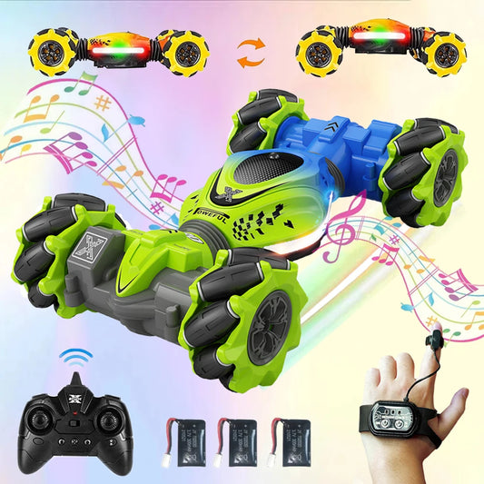 Remote Control Gesture Sensor Watch RC Stunt Twist Car