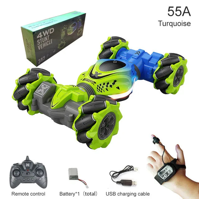 Remote Control Gesture Sensor Watch RC Stunt Twist Car