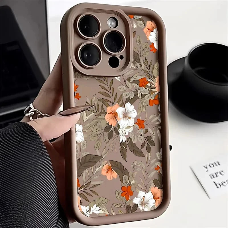 Retro Flower iPhone Shockproof Case