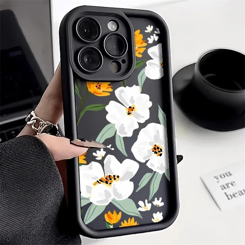 Retro Flower iPhone Shockproof Case