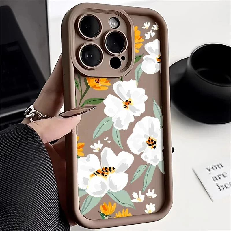 Retro Flower iPhone Shockproof Case