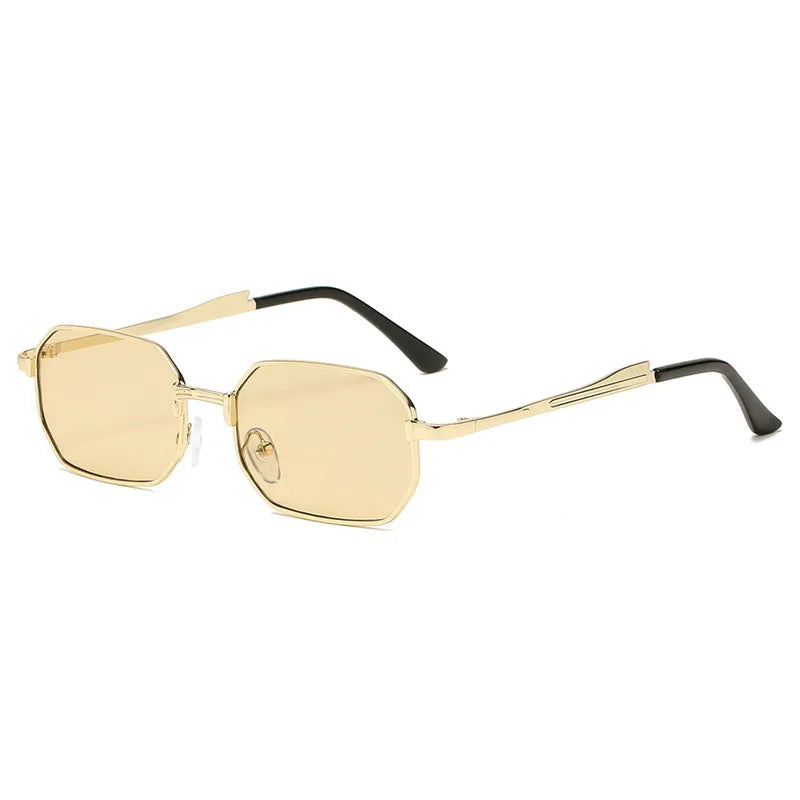 Women's Retro Metal Rectangle Sunglasses