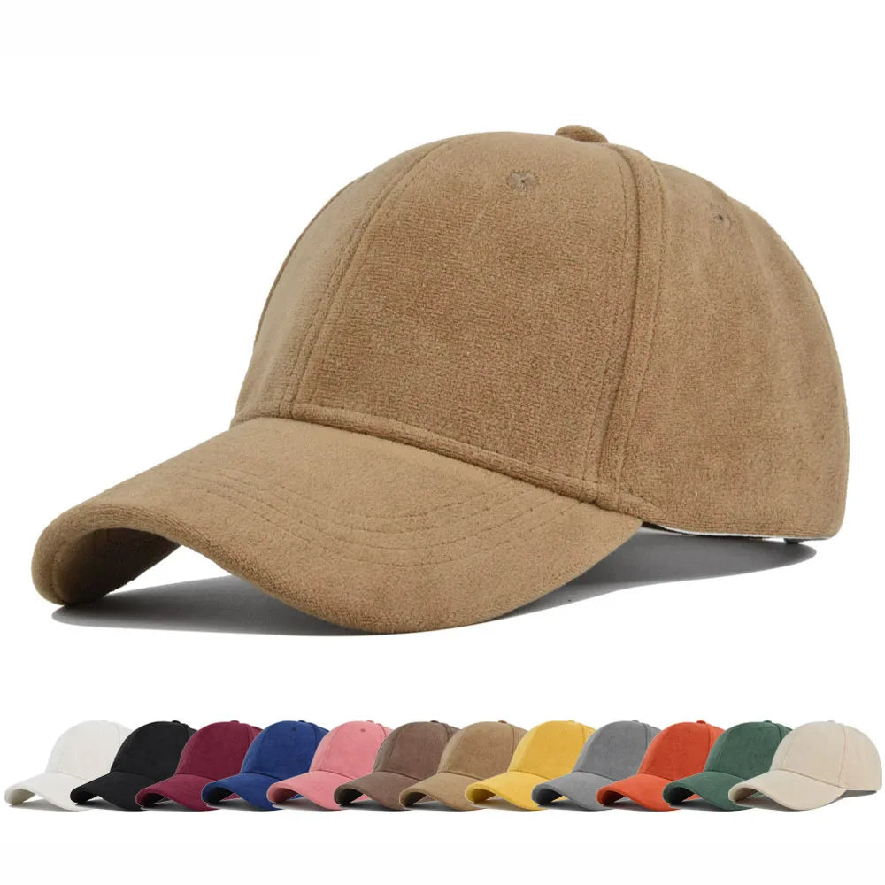 Retro Suede Adjustable Baseball Cap