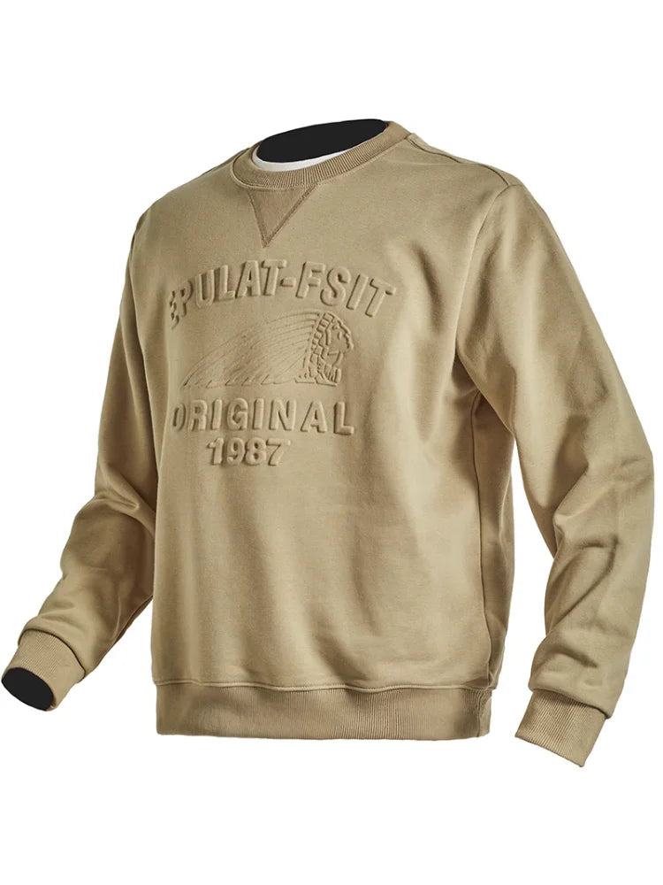 Autumn Winter Retro 3D Letter Sweatshirt
