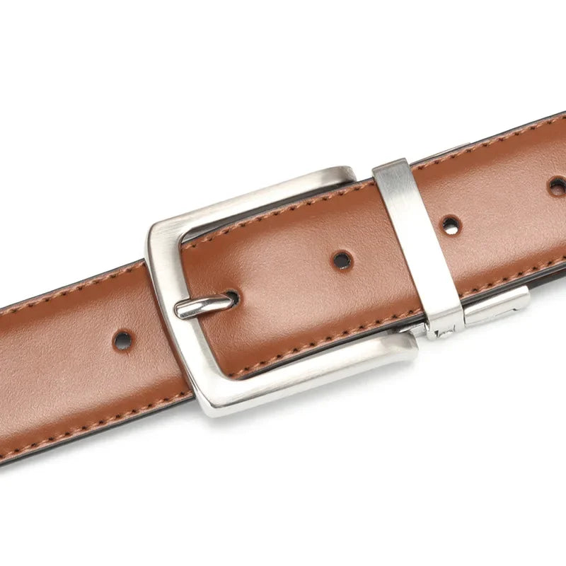 Reversible Men's Leather Belt for Jeans