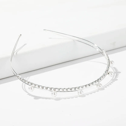 Rhinestone Pearl Metal Hairband