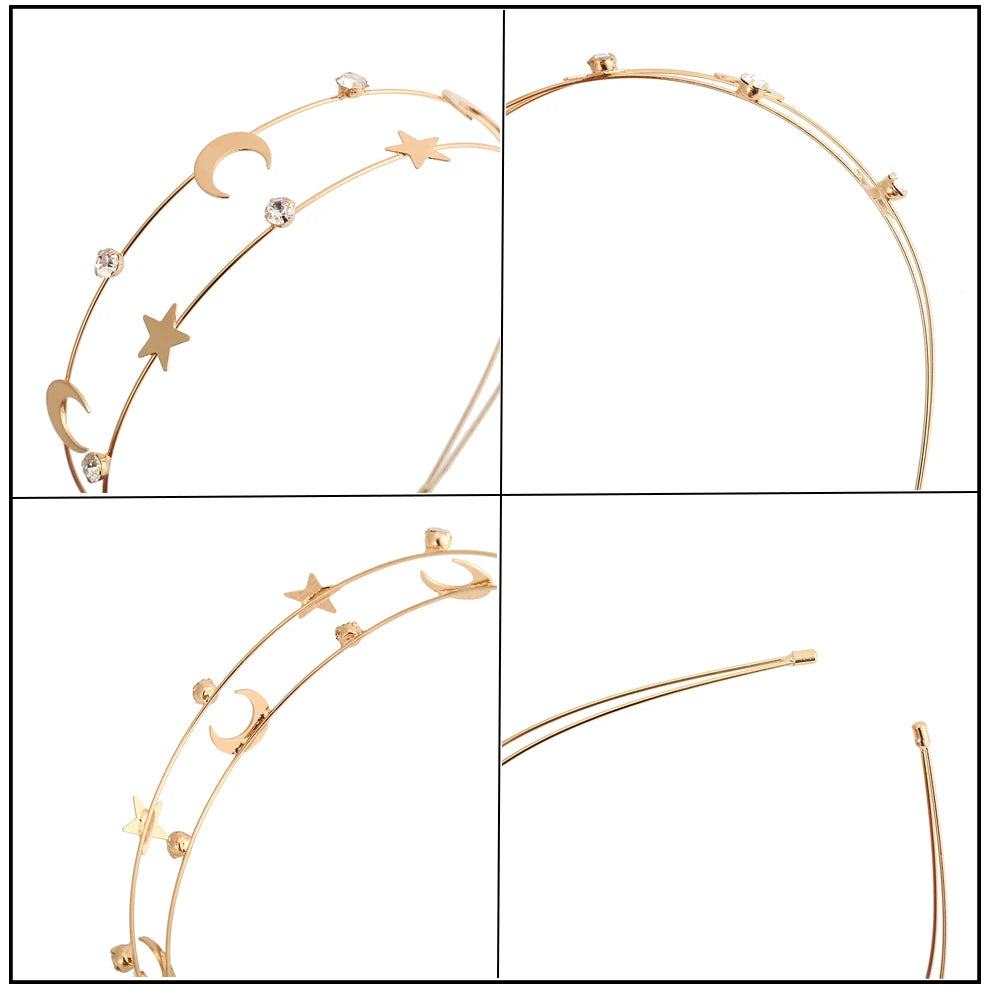 Rhinestone Pearl Metal Hairband