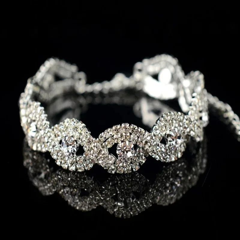 Rhinestone wrist bracelet

