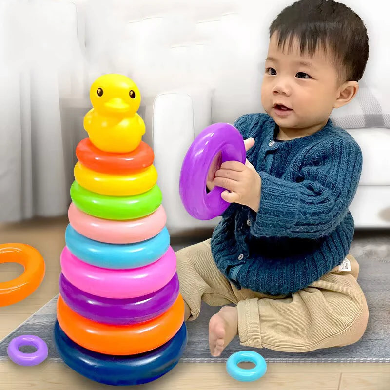 Montessori Rolling Ball Pile Tower Children Educational Toys