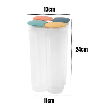 Rotating Sealed Plastic Storage Box for Kitchen Dry Food and Rice
