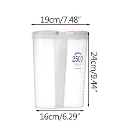 Rotating Sealed Plastic Storage Box for Kitchen Dry Food and Rice
