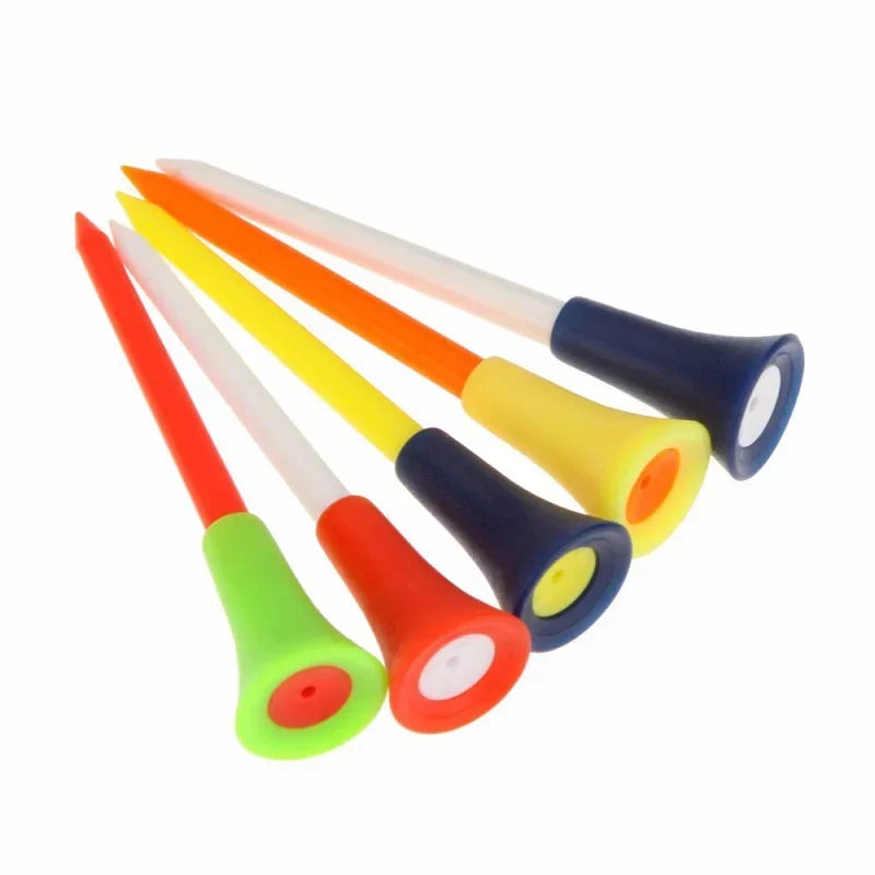 50-Pc Multi-Color Rubber Golf Tees
