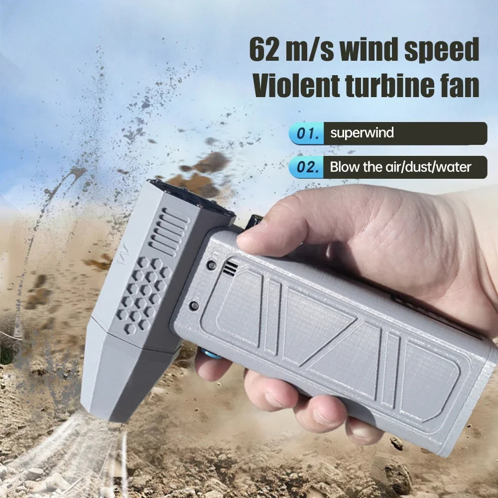 Adjustable 140000RPM Handheld Turbo Fan with Display